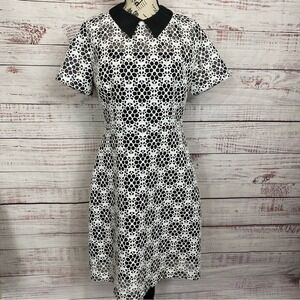 BIGIO Collection Dress short sleeve collared floral print size 10 midi Dress